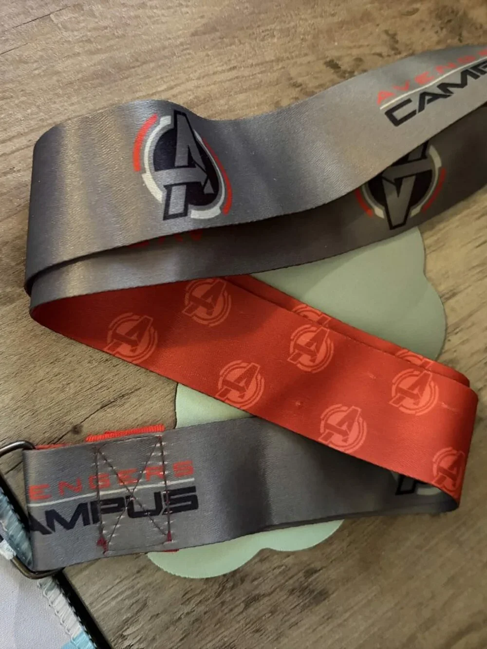 Marvel Avengers Campus Reversible Lanyard Disneyland Disney Parks Gray Red